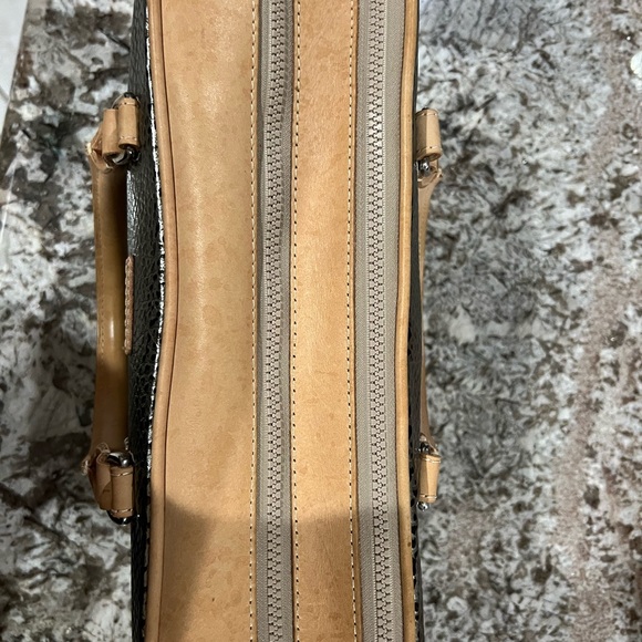 Consuela Wesley Silver and Tan Women's Satchel - Picture 8 of 14